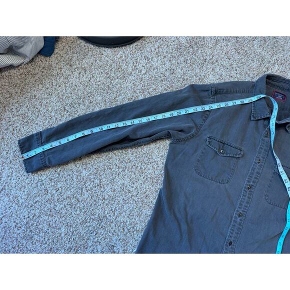 UNTUCKIt Long Sleeve shirt, size Large, slim fit; Washed Black/Dark Gray - Picture 5 of 9